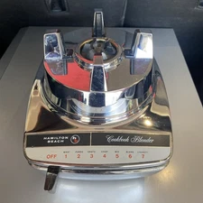 Vintage Hamilton Beach Cookbook Blender Model 8 Chrome BASE ONLY Tested