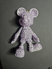 Disney Baublebar Mickey Mouse Keychain Bag Charm Purple Crystal Iridescent READ