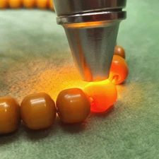 28g 33 Beads Vintage Butterscotch Bakelite 10mm Simichrome Test Positive