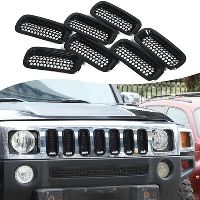 #ad Piano Black ABS Front Grille Insect Screen Trim For Hummer H3 2005 2009 US $99.99