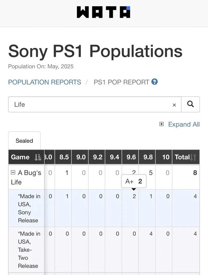 9.6 A+ 1st Print Disney’s A Bug's Life Sony PlayStation 1 PS1 WATA NOT VGA CGG - Image 2 of 4