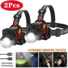Linternas De Cabeza Recargables Lampara Frontal LED de Frente Alta Potencia 2PCS