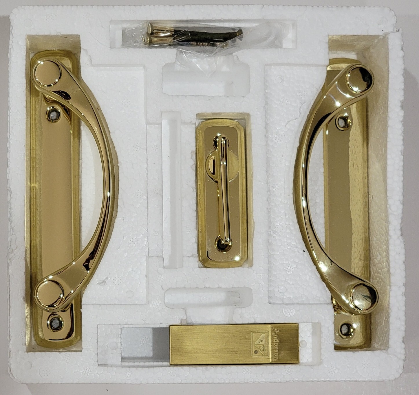 Andersen Gliding Patio Door Hardware Newbury Bright Brass Trim Set 2565684 eBay