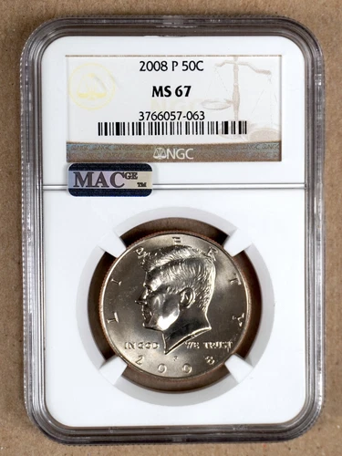 2008-P KENNEDY HALF DOLLAR NGC MS67 057063 - BUSINESS STRIKE