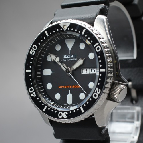 [EXC+5] SEIKO 7S26-0020 SKX007 Black Boy Diver 200m Men's AT Watch From JP U420