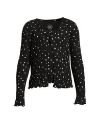 Wonder Nation Girl's Ribbed Cardigan  Cami 2 PC Top Set Black Size M 7-8 