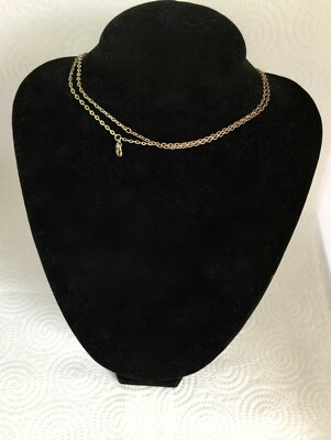 Sautoir/chaîne Vintage Années 70 - Métal Argenté Avec 2 Ours Pendentifs Et Perles - Longueur 1m42