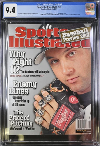 March 26, 2001 Sports Illustrated DEREK JETER New York Yankees CGC 9.4