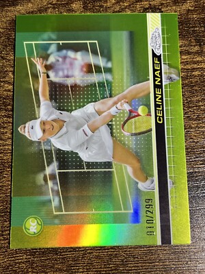 CELINE NAEF 2024 Topps Chrome Tennis Lime Green Refractor /299 #169 RC Rookie