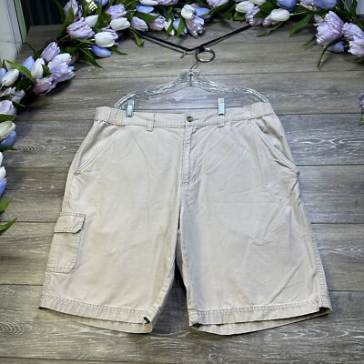 Savane Shorts Size 36-38 Cargo Pocket 10” Inseam Stretch Waist