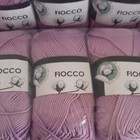 5 Gomitoli 50gr cotone 100% FIOCCO Filati Tre Sfere ferri CORALLO 250 grammi