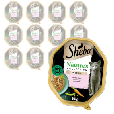 Sheba Naturkollektion Mit Lachs Und Erbsen In Soße 12x85g Feuchtfutter Für Katze