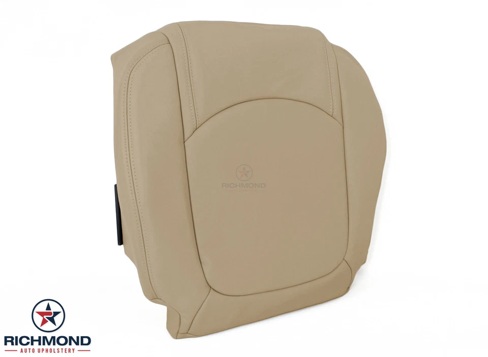 Saturn Outlook 2007-2010 - Cubierta de asiento de cuero de repuesto inferior del lado del conductor tostado Foto 2 de 4