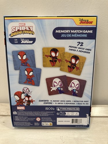 DISNEY JUNIOR SPIDEY AND HIS AMAZING FRIENDS MEMORY MATCH GAME SEALED - Picture 2 of 6
