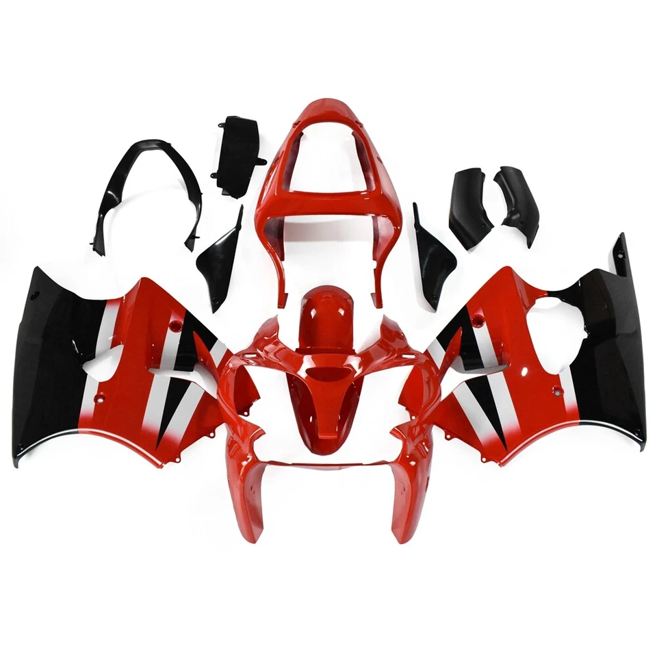 Red Fairings ABS Plastics Bodywork for Ninja ZX6R 2000 01 2002 ZX600J Kawasaki - Imagem 2 de 4