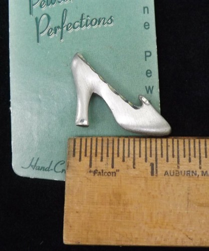 Pin Pewter Tie Tack - Zapato hecho a mano para mujer y dama - Imagen 7 de 10