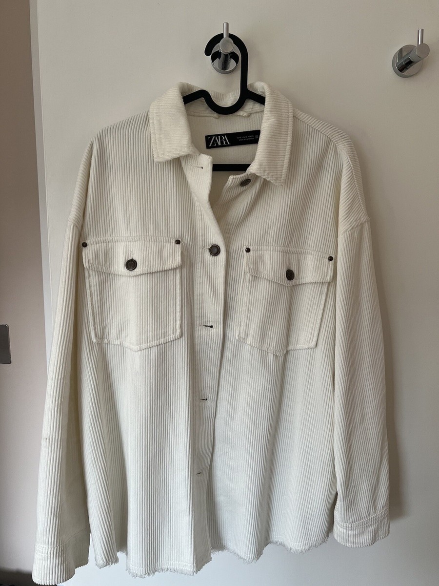 White Corduroy Jacket Zara Womens WOMENS ZARA WHITE CORDUROY