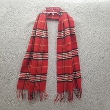 V Fraas Womens Scarf Red Black White Plaid Cashmink Germany Soft Acrylic Casual