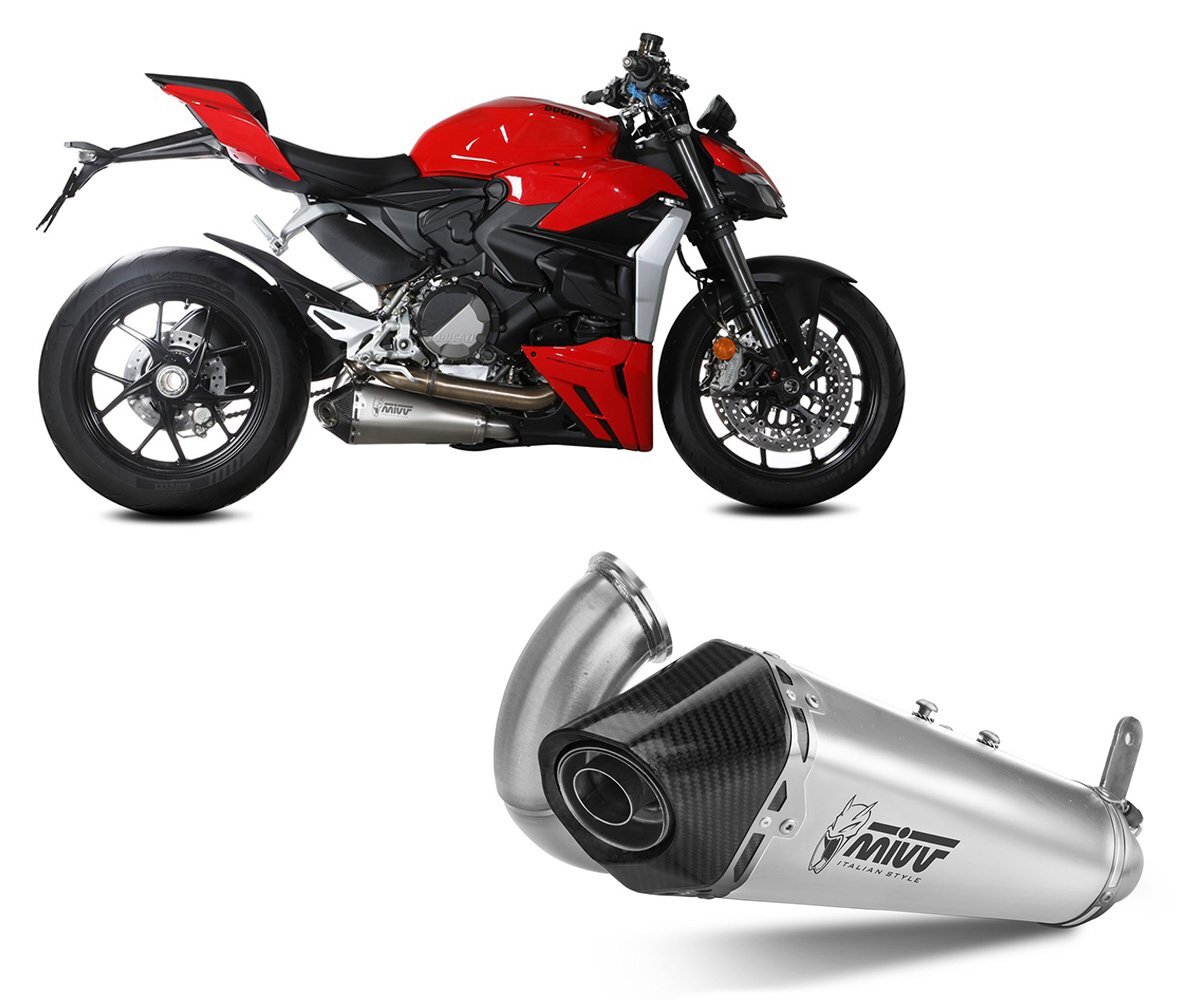 Mivv Muffler slip-on exhaust DELTA RACE Inox DUCATI STREETFIGHTER V2 2022 > 2023