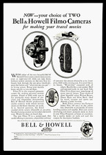 1928 BELL  HOWELL FILMO CAMERAS PRINT AD