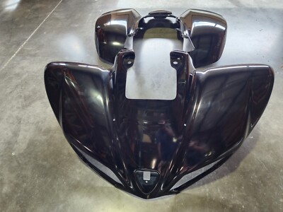 KAWASAKI KFX 700 04-10 PLASTIC BLACK FRONT AND REAR FENDER SET | eBay