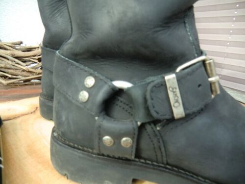 Sancho Bikerboots schwarz Rahmengenähte Stiefel Echt Leder 5635 - Bild 7 von 17