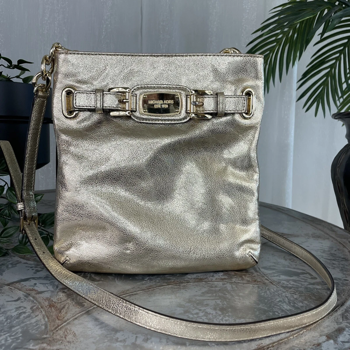 Metallic michael kors crossbody cheap