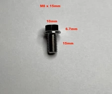 M8 x 1.25 Titanium  Hex Flange Bolt Fastener 15mm