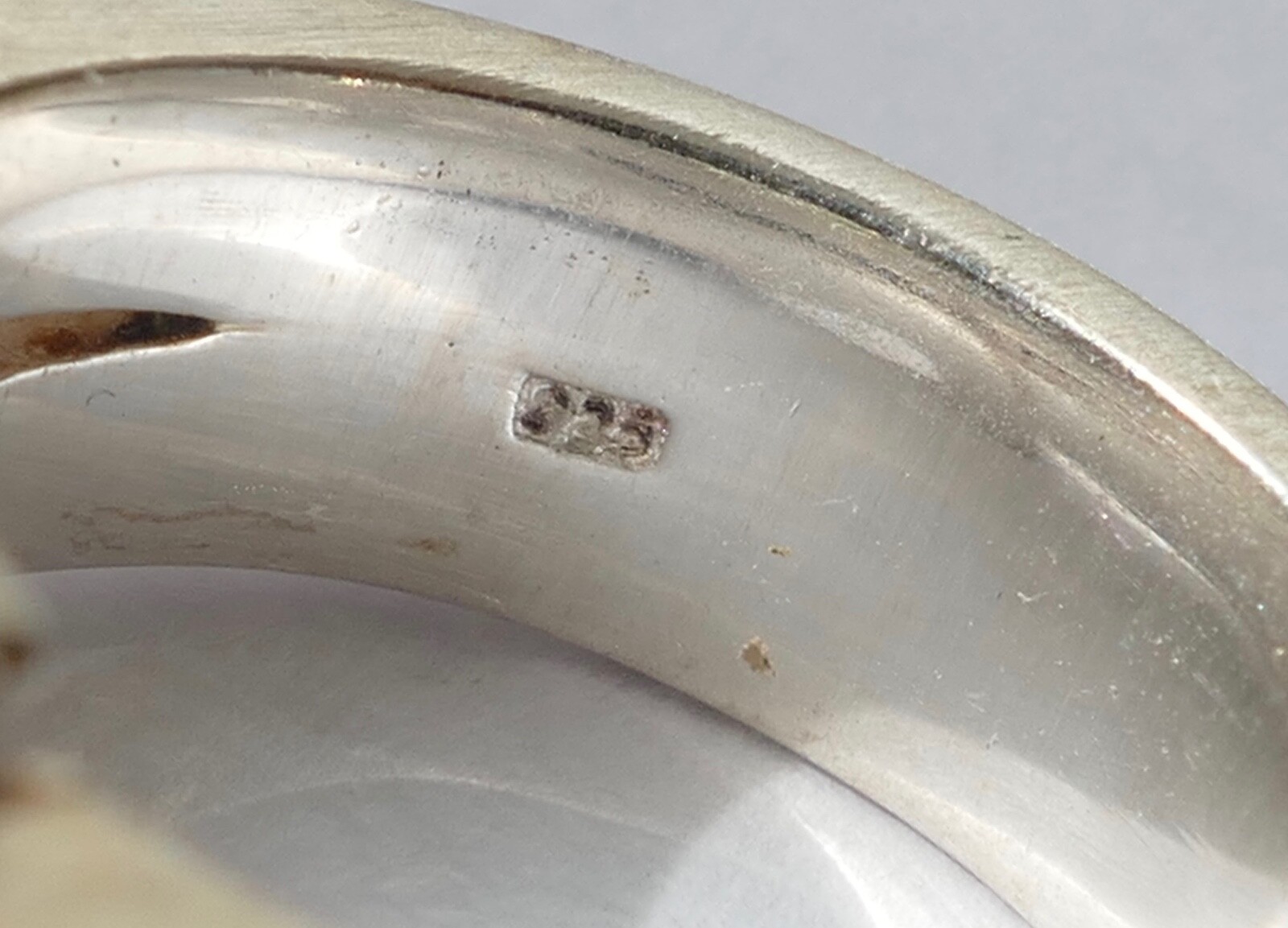 Solid designer ring simple timeless 925 silver vi… - image 4