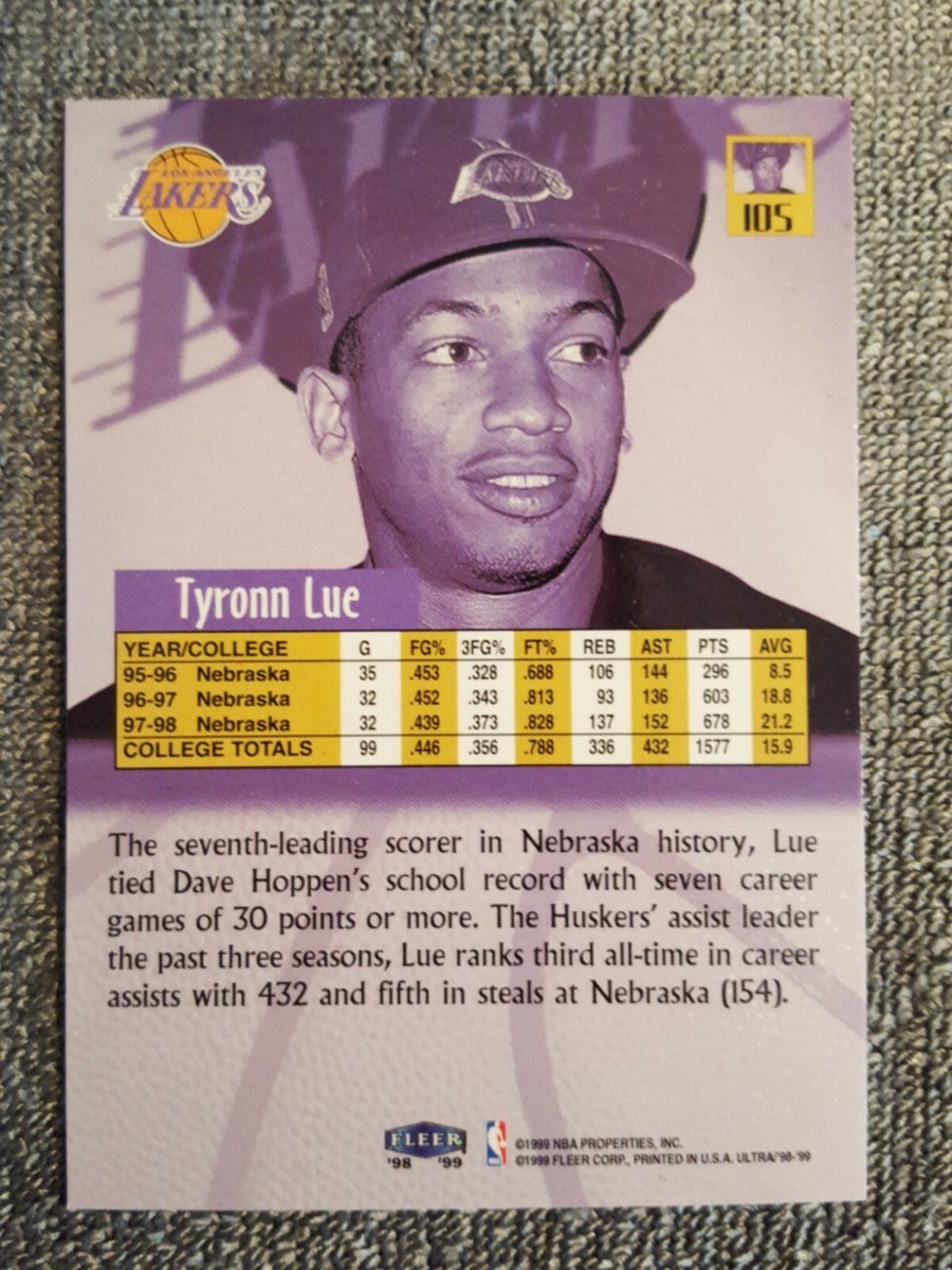 Lot (2) Tyronn Lue 1998-99 Fleer Ultra #105 RC 2017-18 Coach