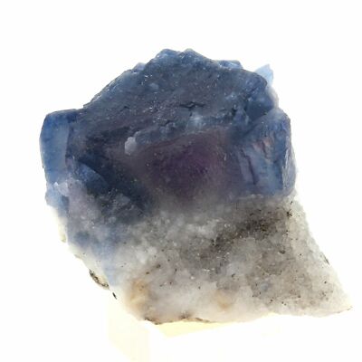 Blue Fluorite. 160.0 ct. Fontsante Mine, Var, France. Rare.
