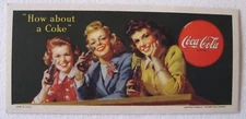 Vintage 1944 Coca-Cola How About A Coke Blotter Card NOS Litho USA Mint WWII Era