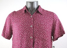 NEW Carole Little Sport Floral Women's Short Sleeve Top Size 12 Made in USA