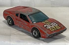 1977 Vintage Hot Wheels Ferrari Racebait 308 Red Die Cast Car Hong Kong 1:64