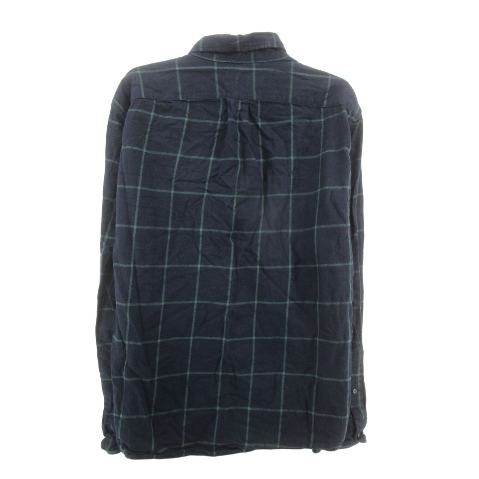 J.Crew Mens XL Long Sleeve Button Down Brushed Twill Shirt Navy Green