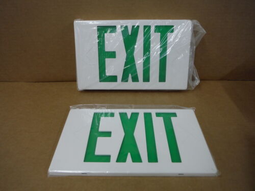 Navilite Emergency Exit Sign LED Battery Back Up White W/ Green  Letters - Picture 1 of 5
