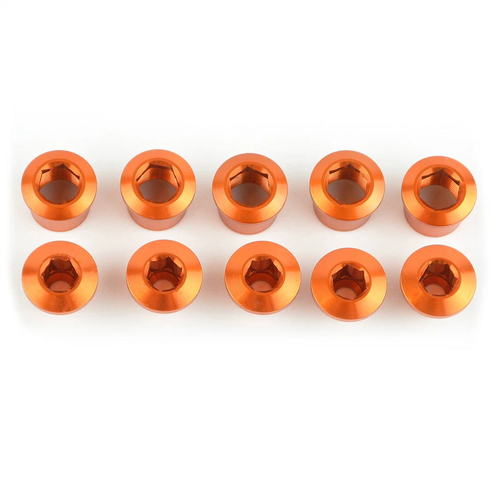 Juego de bielas pernos de plato OMNI Racer WORLDS LIGHTEST para Shimano, Sram: NARANJA Foto 4 de 4