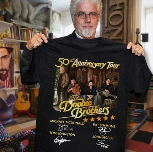The Doobie Brothers 50th Anniversary Tour Cast Signatures Shirt