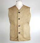 Private White V.C Medium Moto Vest Cotton Twill MADE IN ENGLAND Tan Brown