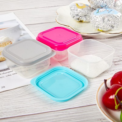 6Pcs Square Container With Lid Plastic Containers Mini Kitchen Storage Box _cn