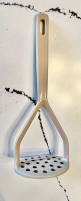 Vintage Medium Beige EKCO Potato Masher  | Kitchen Utensil Tool Hard Plastic