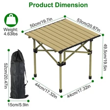 Indoor Outdoor Folding Table Portable Picnic Camping Furniture Roll-up Tabletop