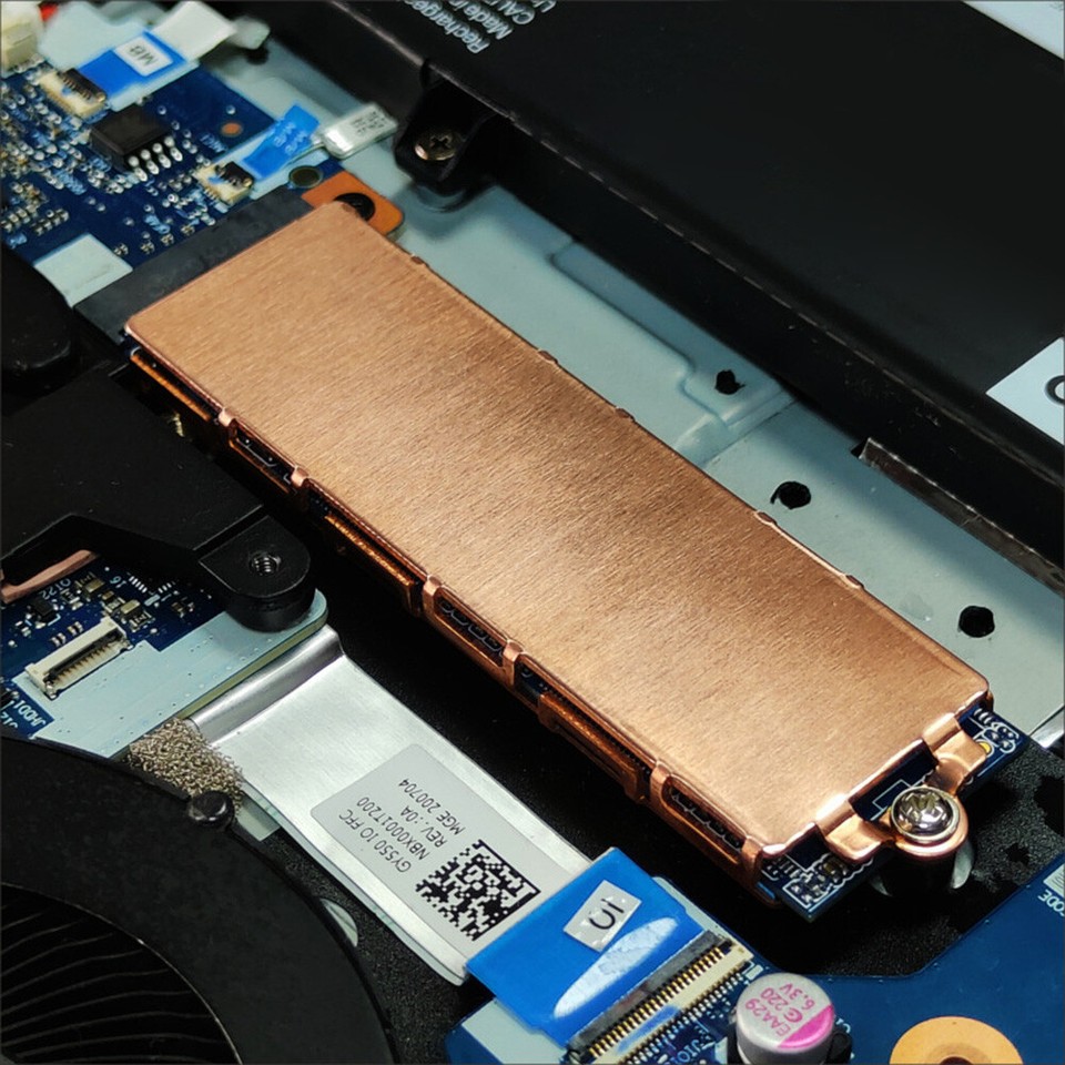 Copper M.2 SSD Heat Sink Cooler Radiator with Thermal Silicone Pad for
