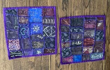 BOHO Chic Pair (2)  Pillow Cover/Sham Beaded Embroidered Sequined 16”x 16”