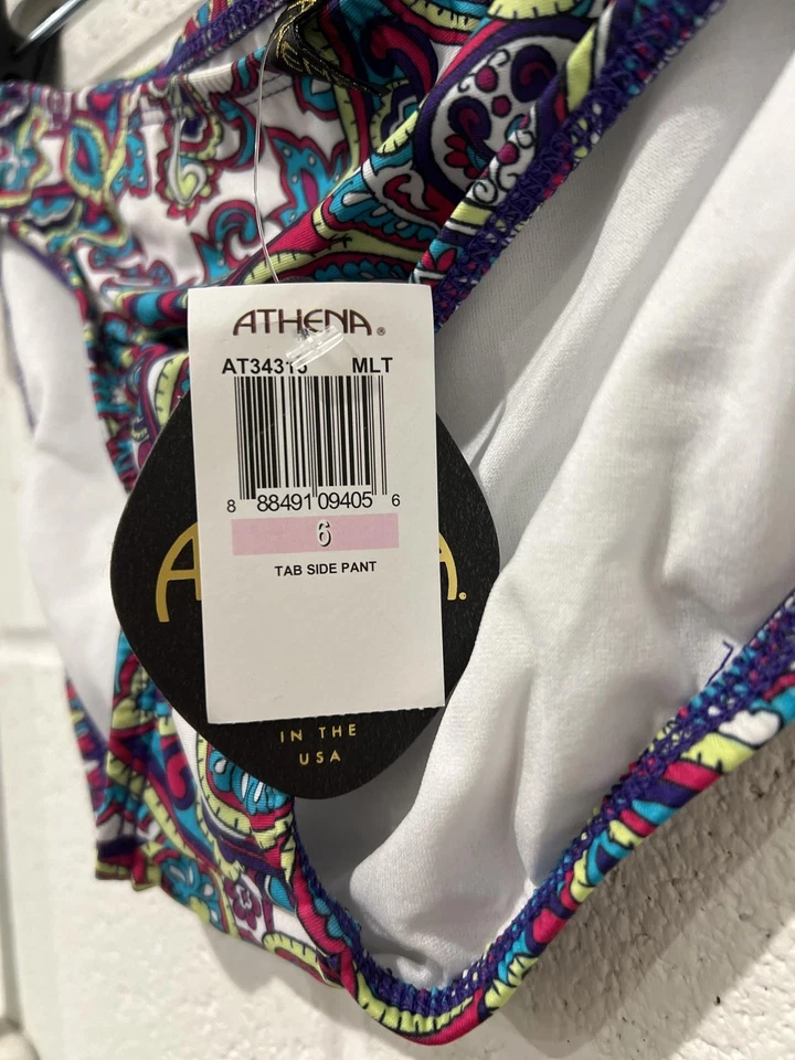 Calças de banho femininas Athena, coloridas tamanho 6 - Imagem 2 de 4