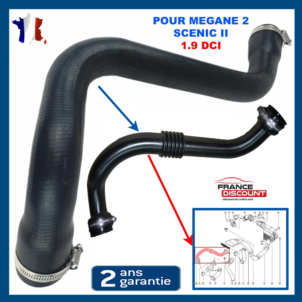TUYAU DE TURBO d'origine AG tuyau d'air de suralimentation pour Opel