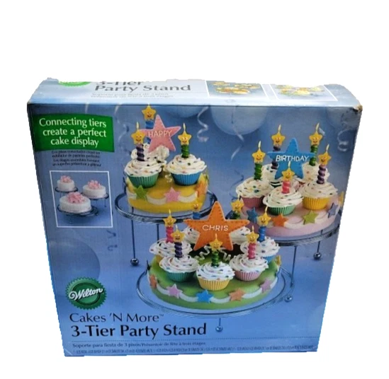 Cakes N More 3-Tier Party Stand by WILTON Cake Appetizer Party Celebration - Image 2 of 4