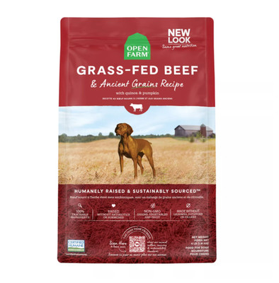 New w/ tags Open Farm Beef Ancient Grains Dry Dog Food Natural Recipe 22 Lb AUTH