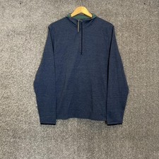 J. Crew Men S Navy Blue Textured Quarter Zip Pullover Sweater Size M Nwt