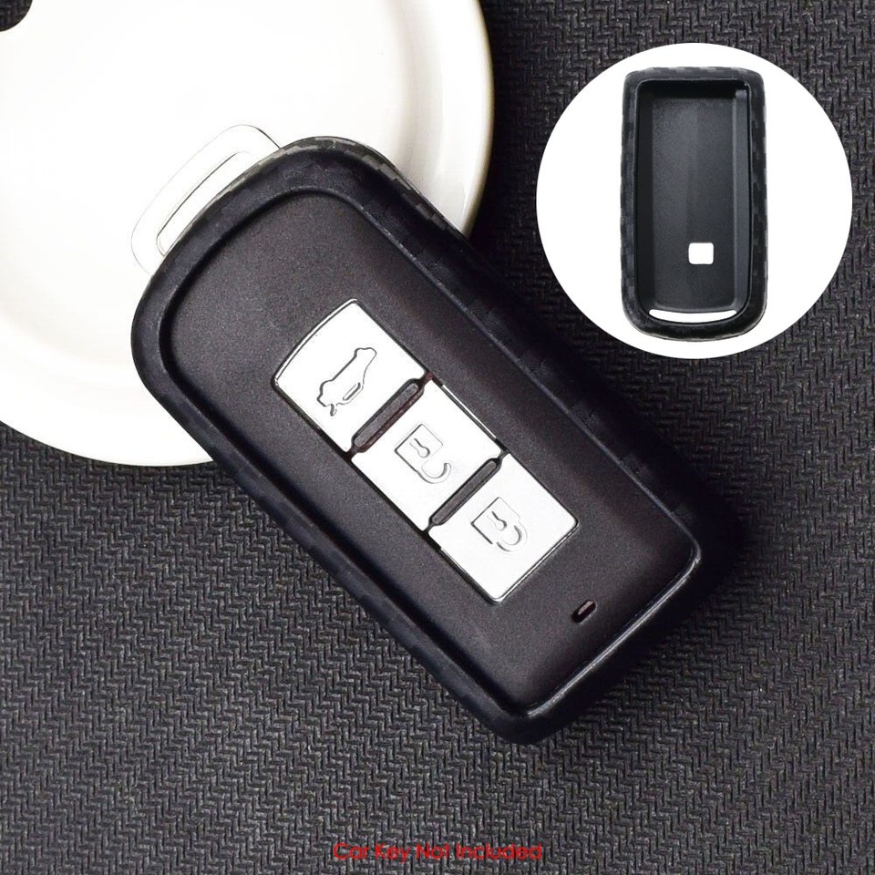 Key Fob Cover Case Shell Carbon Fiber Look for Mitsubishi Outlander ...